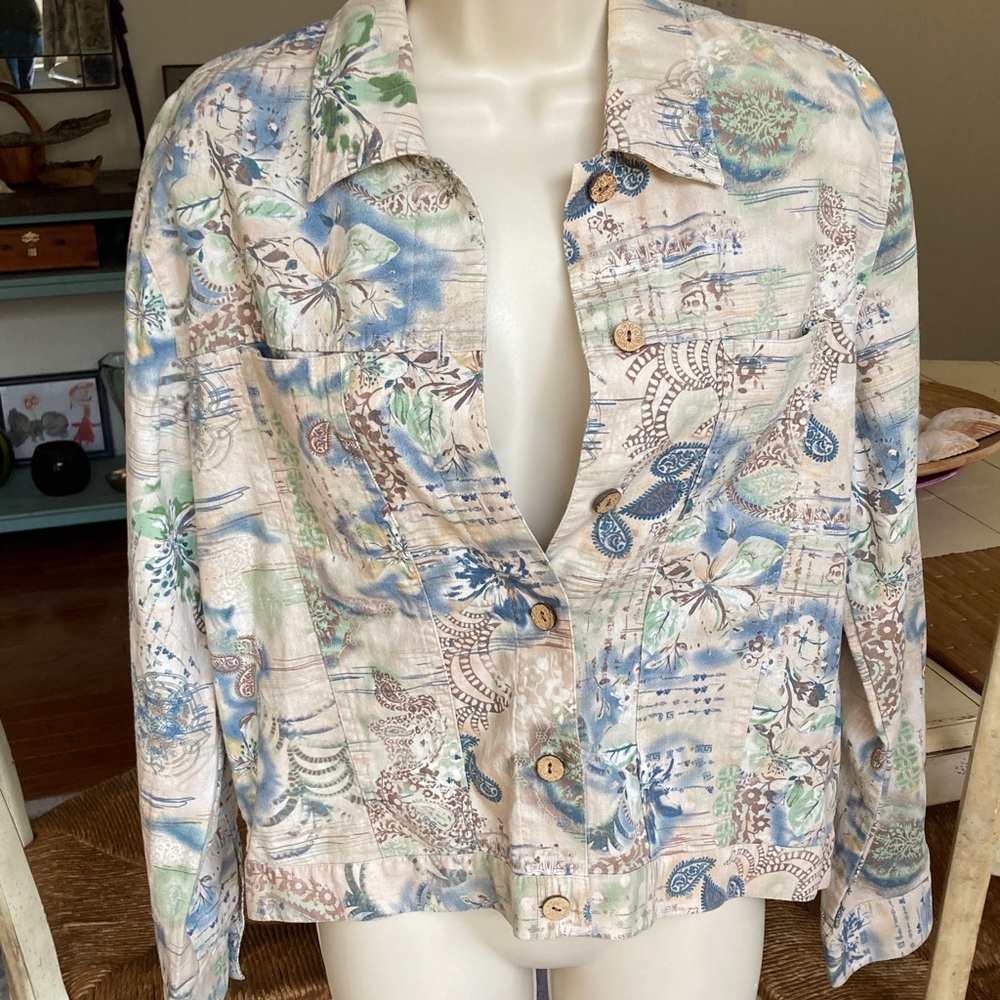 Christopher & Banks Floral Jacket (M) - Picture 3 of 9